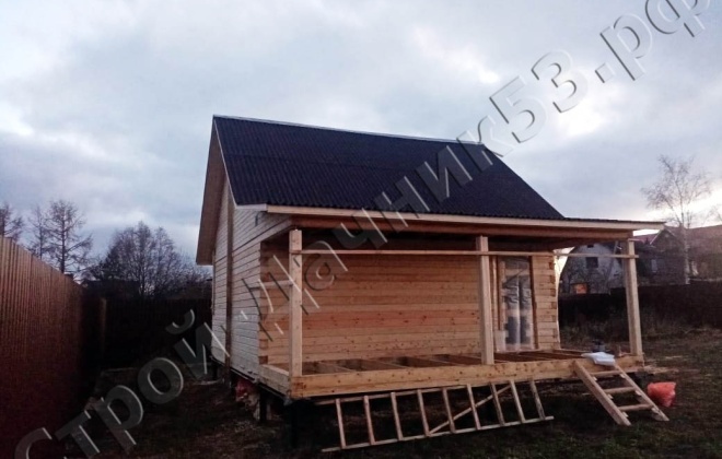 3 Брусовая баня Б-14 6×8, 75 м², Ленинградская область, Посёлок Тайцы (2)